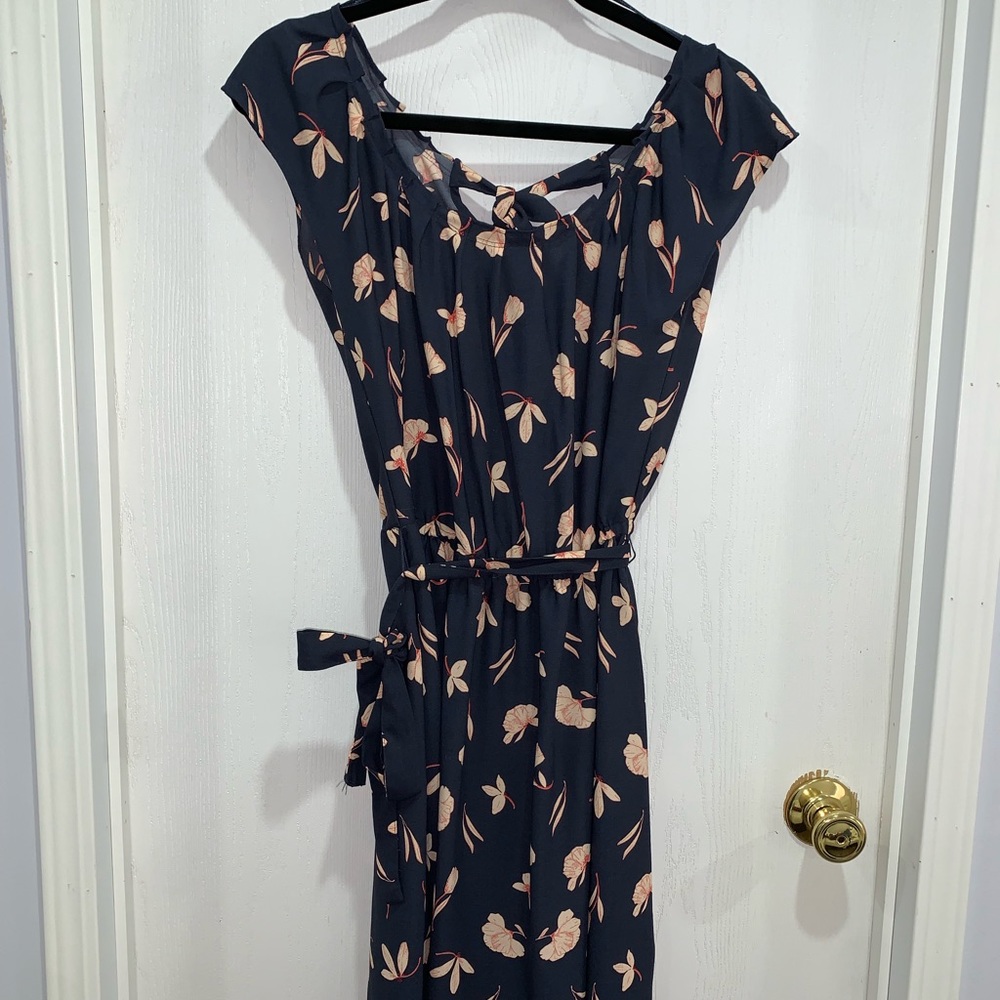 Lauren Conrad navy floral dress